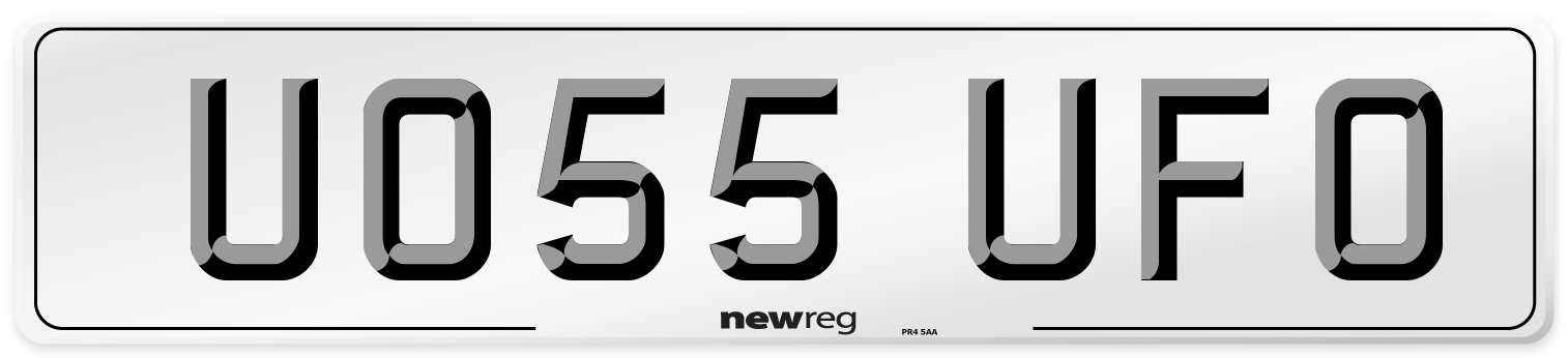 UO55 UFO Number Plate from New Reg